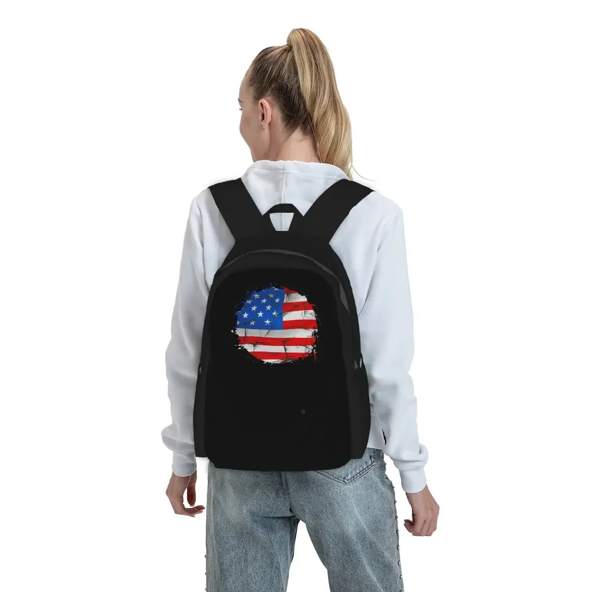 Women Bags Usa - Рюкзак с американским флагом США для