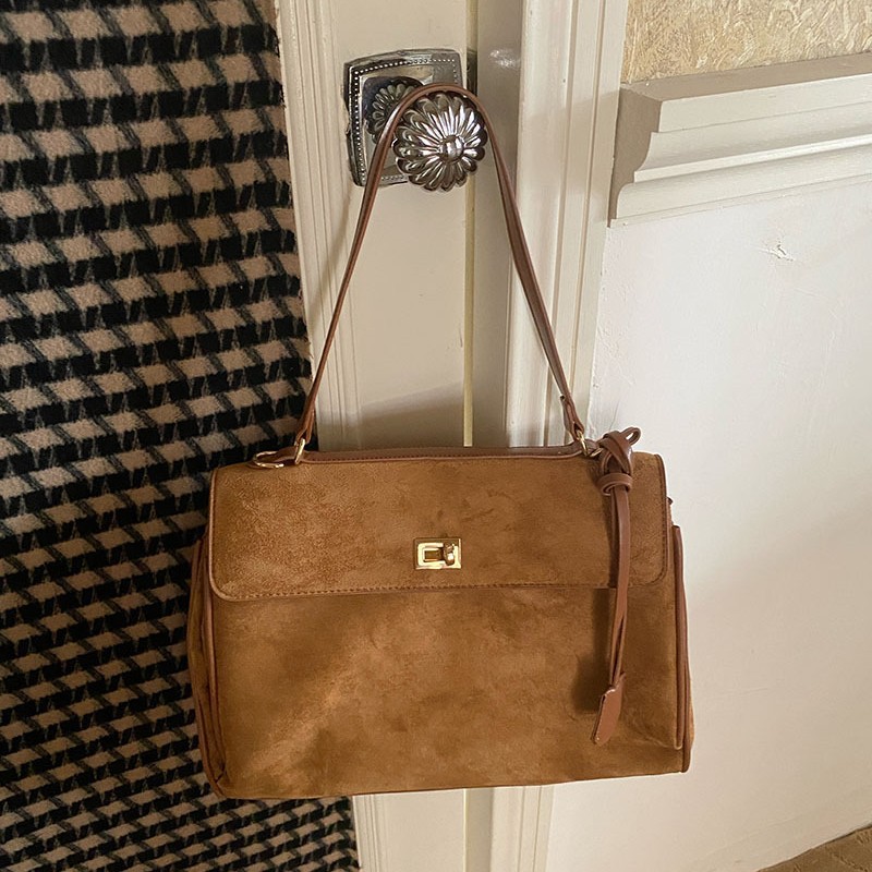 Women Bags For Airport - Женская сумка из искусственной замши, большая